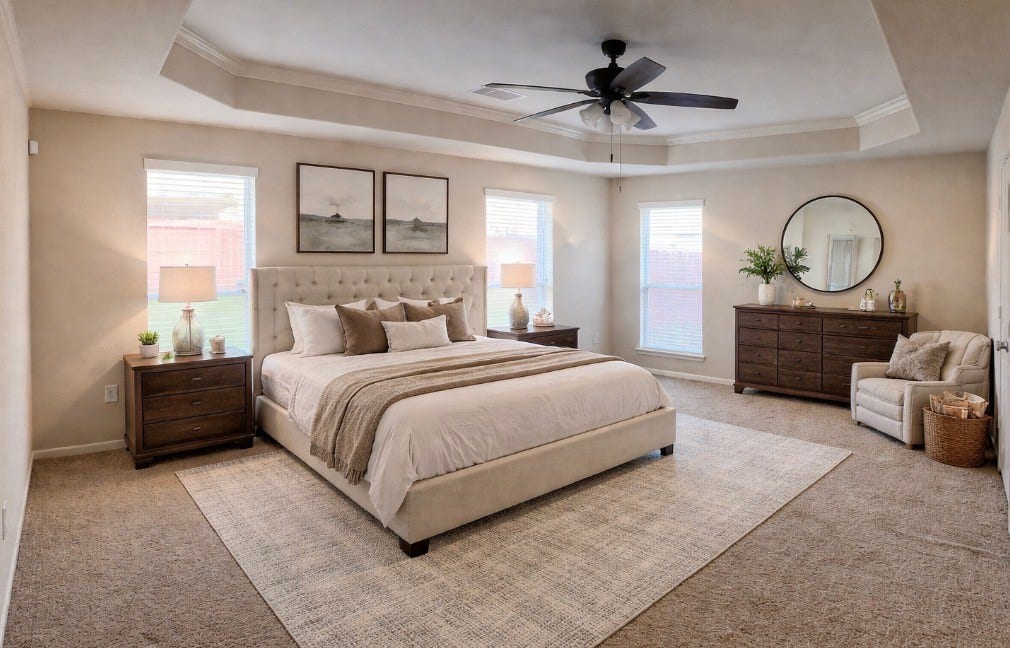 1230 Martinez Court, Friendswood, TX 77546 Large primary bedroom with Crawford ceilings