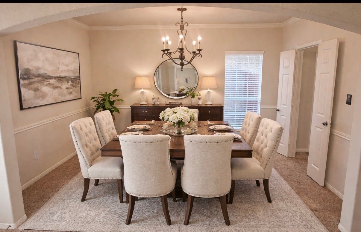 1230 Martinez Court, Friendswood, TX 77546 Showing virtual staged for formal dining