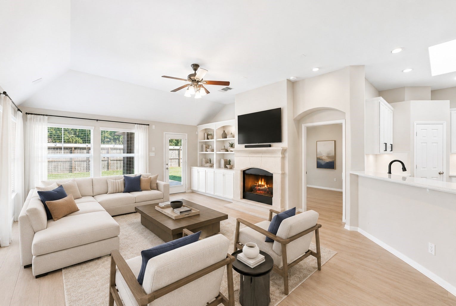 11422 English Rose Trail, Missouri City, TX 77459 Virtually staged living room.