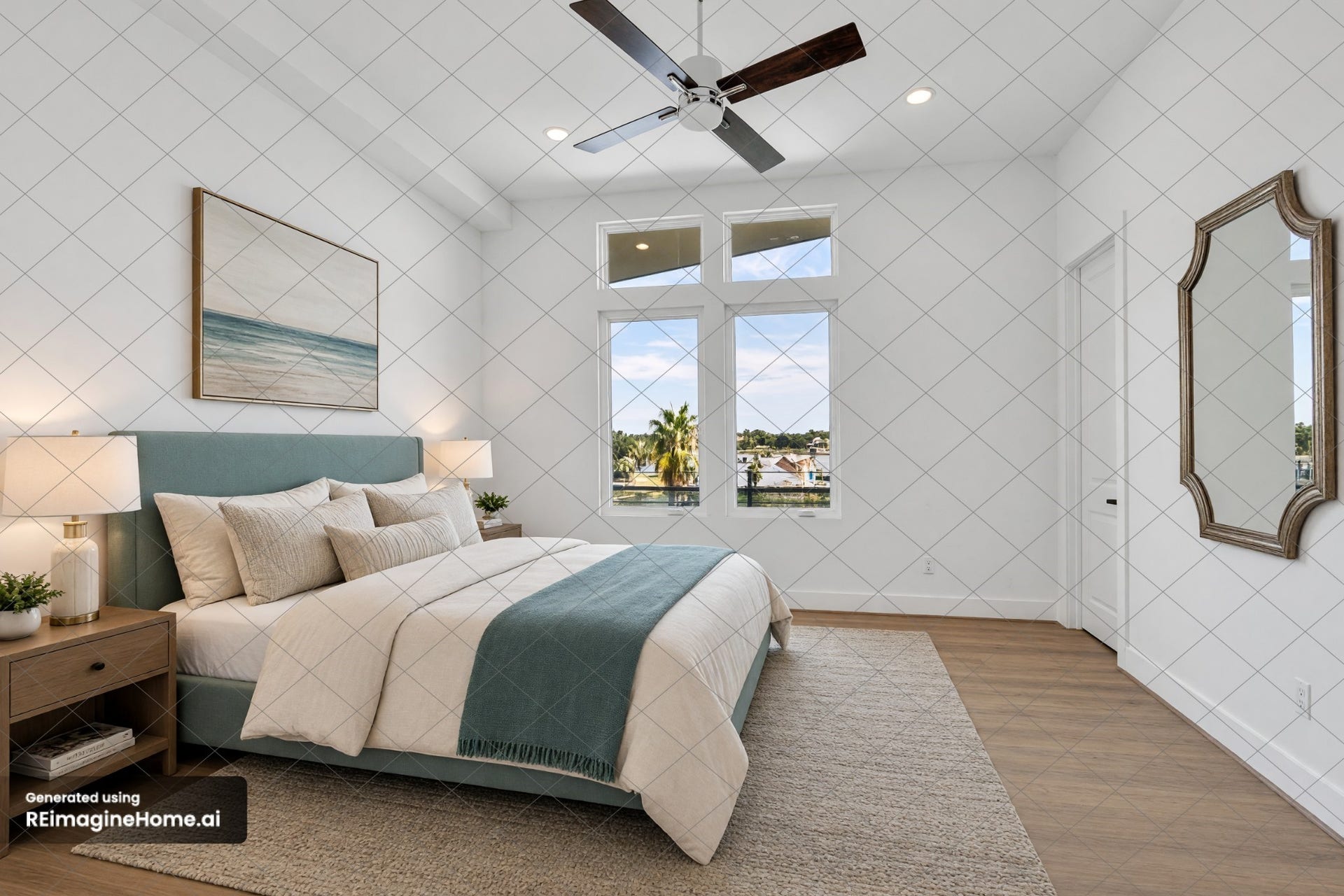 119 Kirby Road, #5304, Taylor Lake Village, TX 77586 Virtually staged photo) of a secondary bedroom, great space for guests.