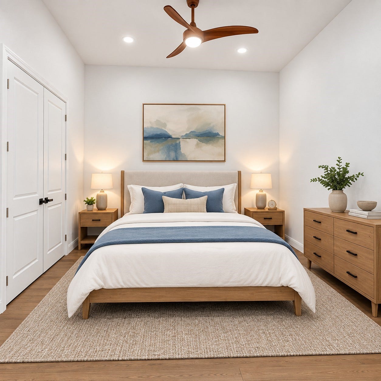 119 Kirby Road, #5304, Taylor Lake Village, TX 77586 Virtually staged photo of 3 bedroom penthouse bedroom suite.