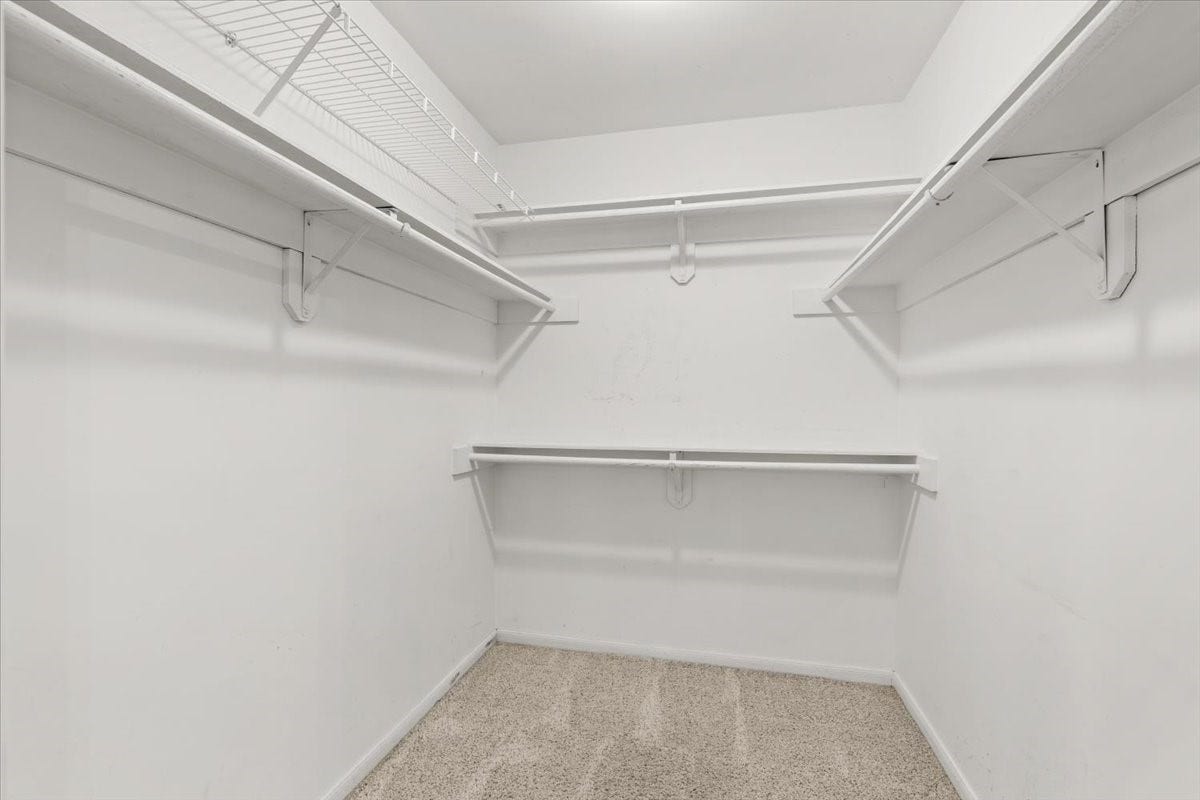 One of two closets in primary bathroom