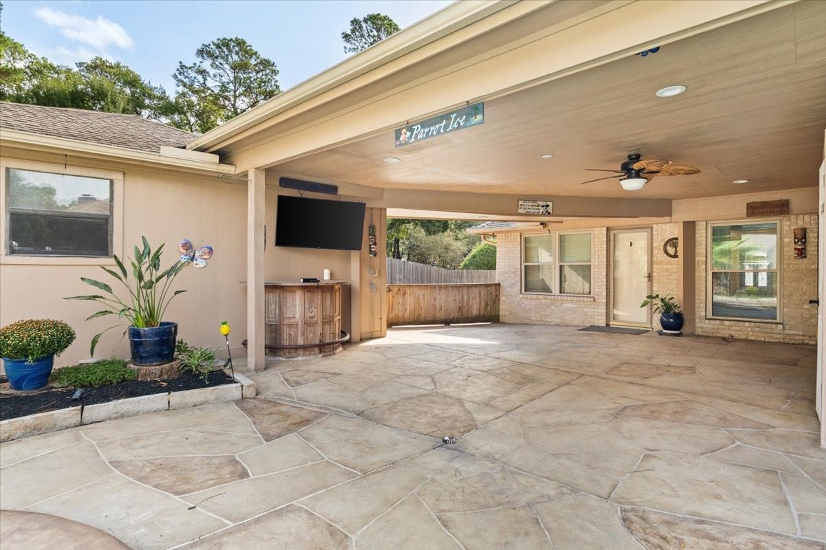 Enjoy the ultimate gathering spot with an outdoor bar