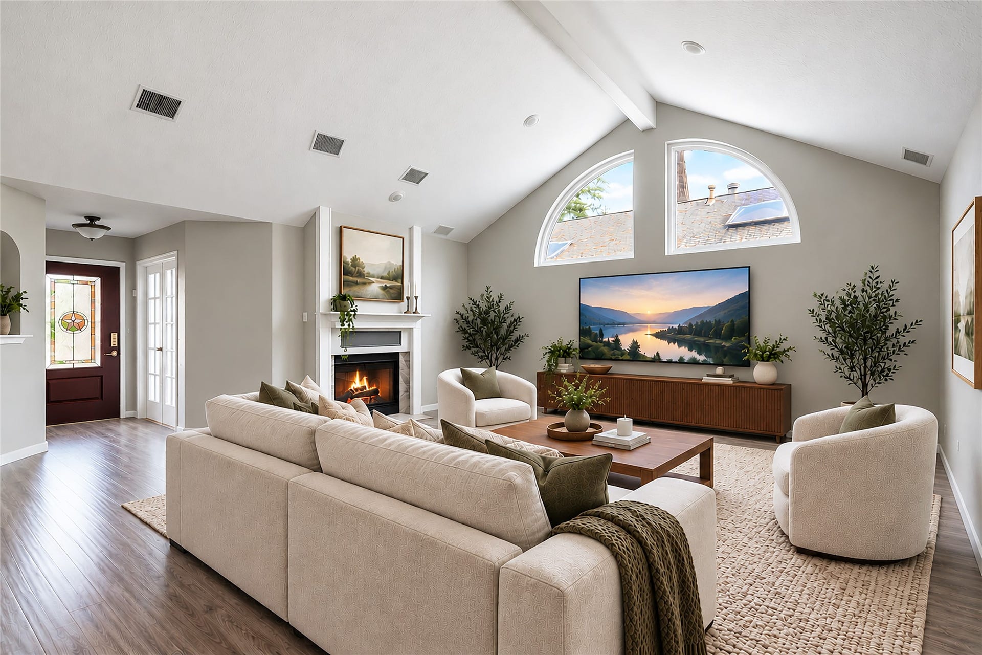 4210 Valley Glade Drive, Kingwood, TX 77345 Family Room - This picture has been virtually staged