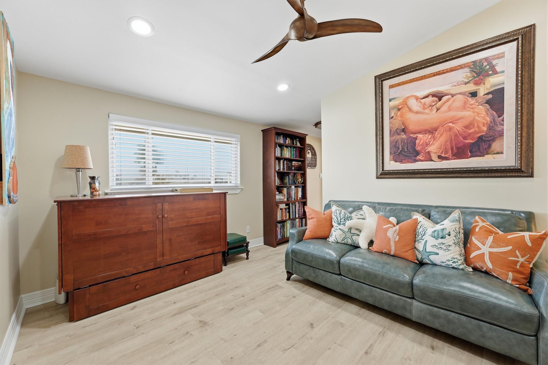 Versatile additional living space offers flexibility for a home office, sitting room, media space, or additional sleeping accommodations.