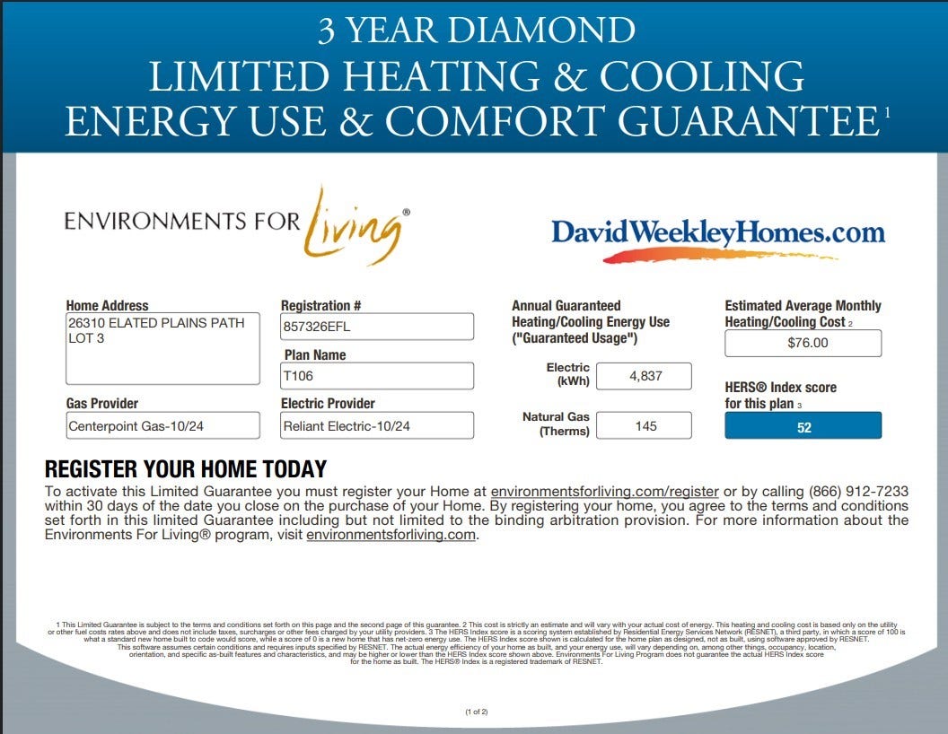 With 2x6 exterior wall construction, we can use a higher R value insulation which saves you money on your heating and cooling billsAsk us about our guarantee!