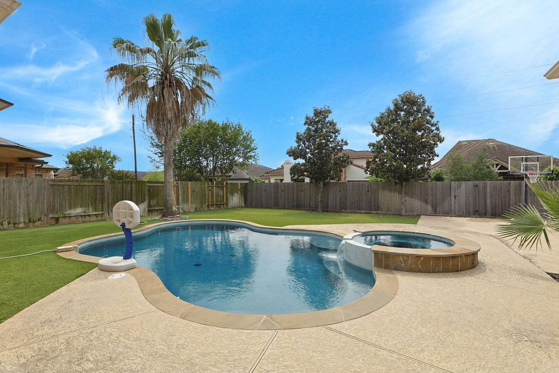 Great view of the beautiful pool.