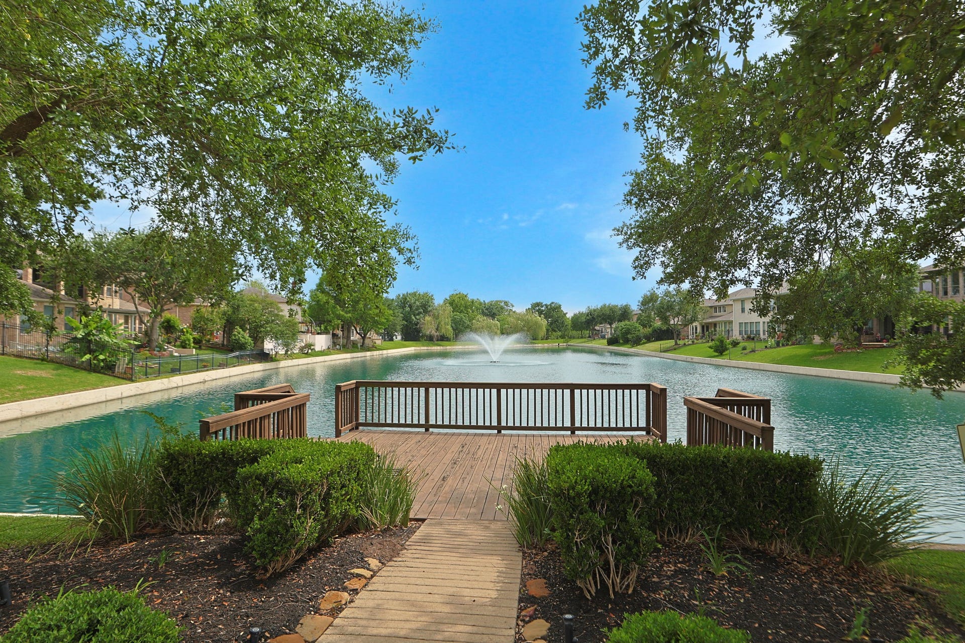 The beautiful lake in the subdivision.  The Estate of Oyster Creek is a small highly desirable enclave in Sugar Land.