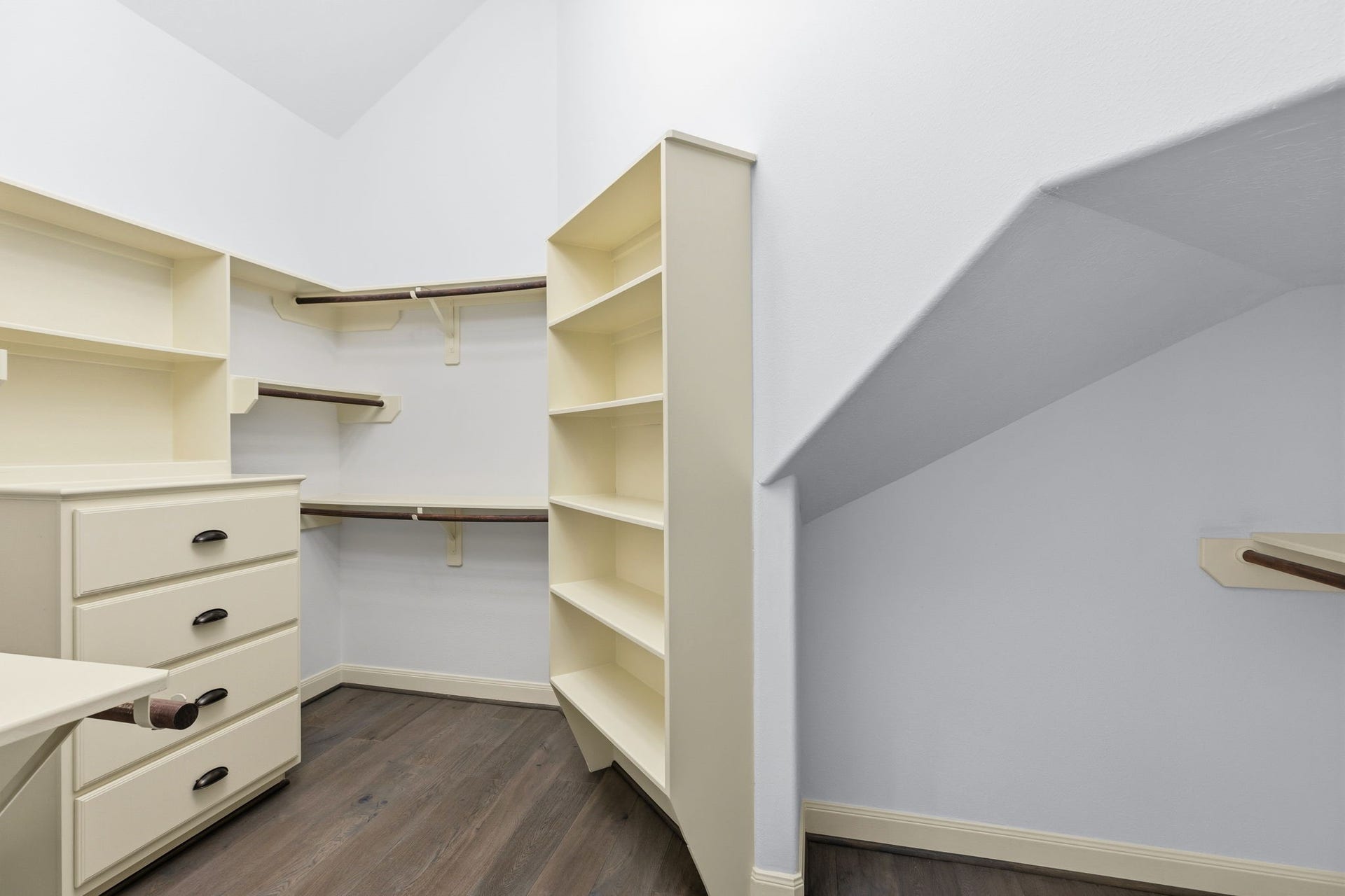 Walk-in closet is huge with nice built-ins.