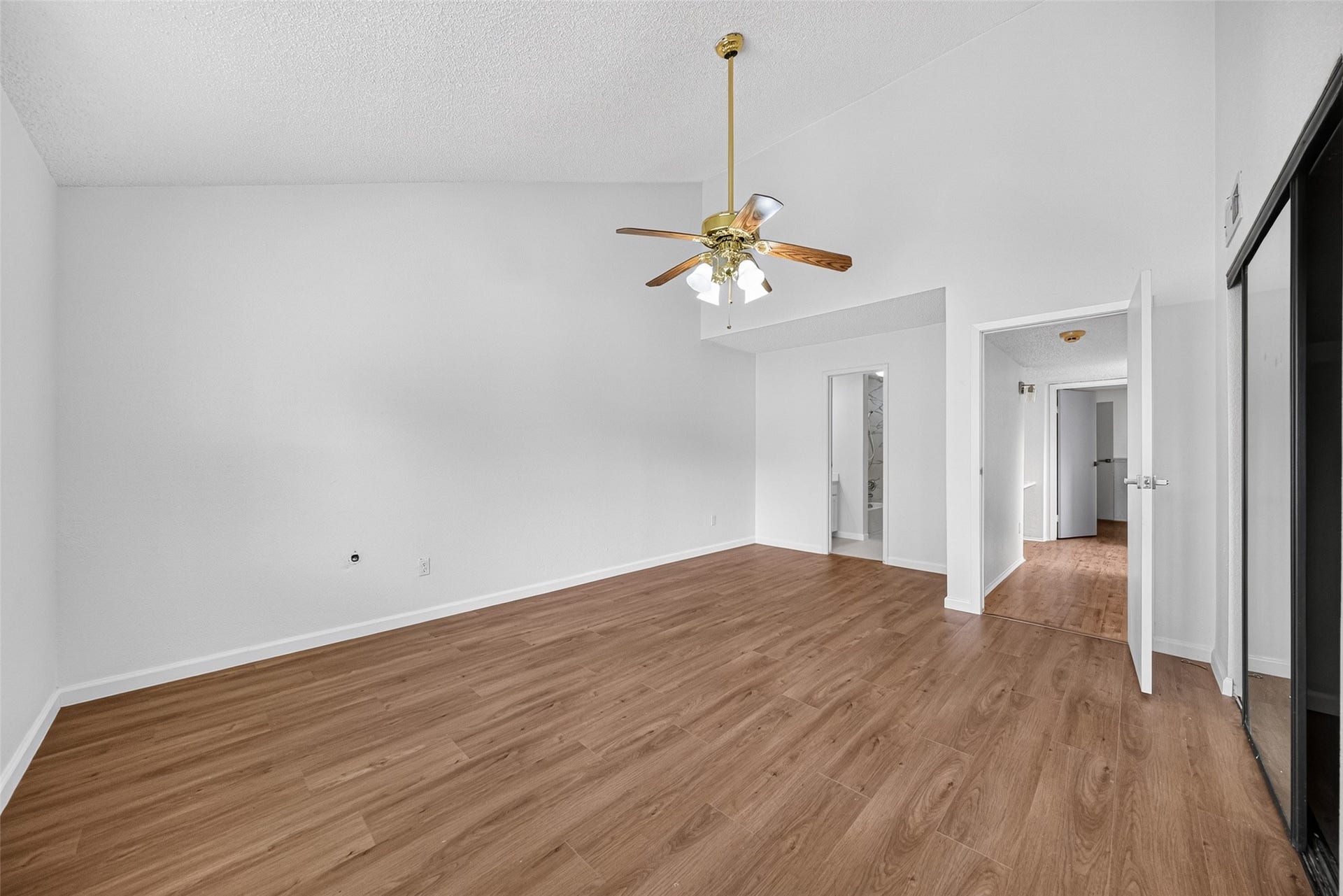 Primary bedroom with adjoining bathroom access