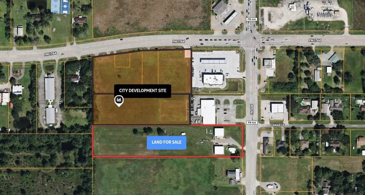 3706 FM 646 Road N, Santa Fe, TX 77510 Shaded area is owned by City of Santa Fe.
