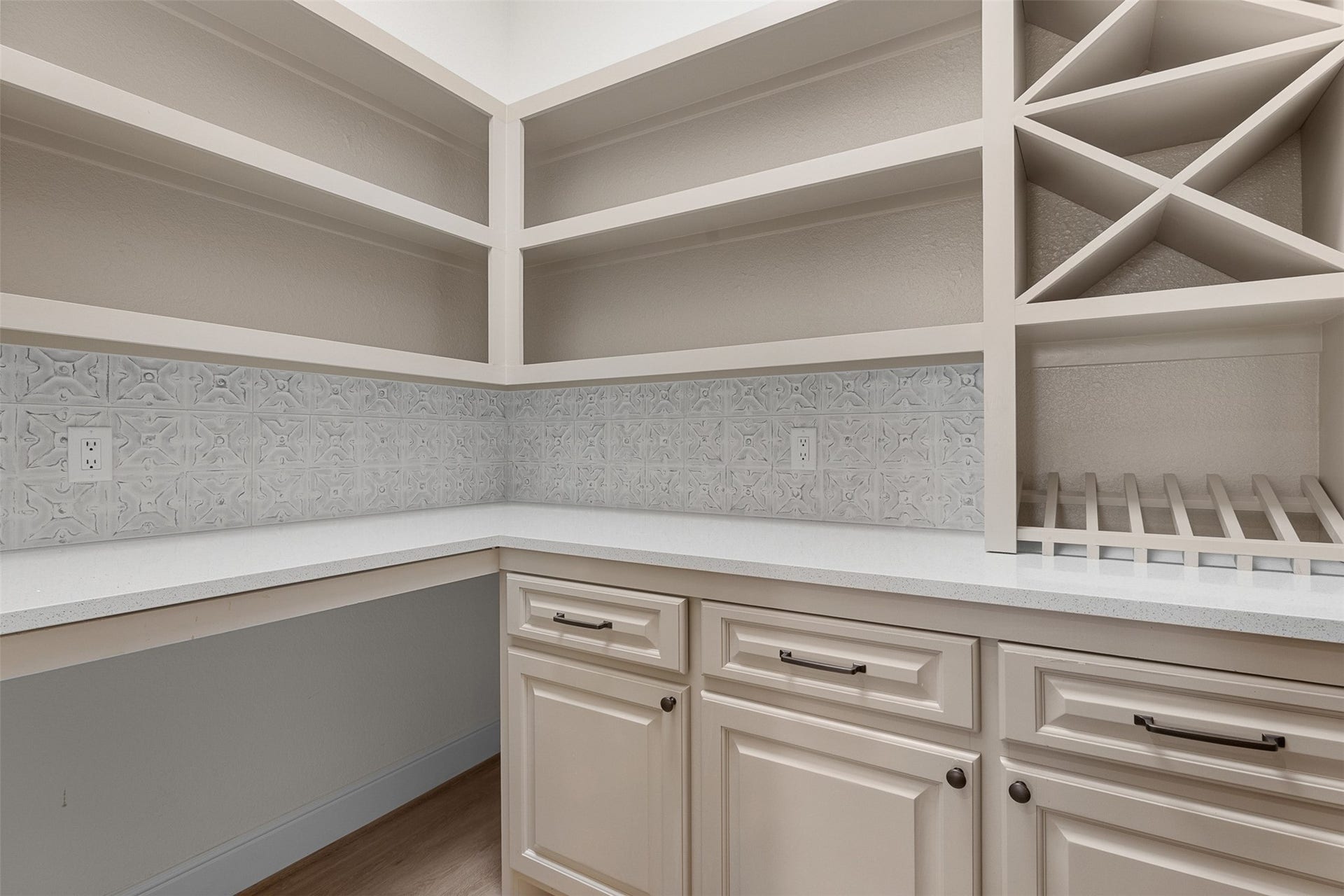 30163 High Spirit Ranch Road, Hempstead, TX 77445 This walk in pantry off the kitchen features ample storage and space to store appliances.