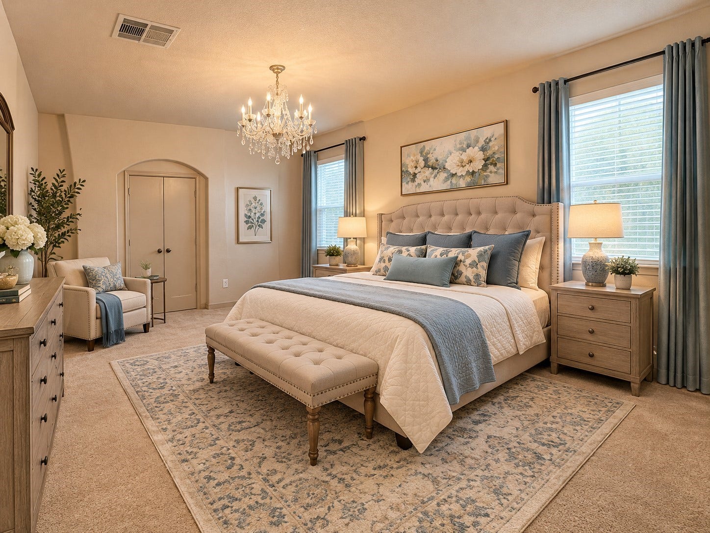 5406 Floral Valley Lane, Katy, TX 77449 Primary Bedroom - King Bedroom furniture virtual enhancement