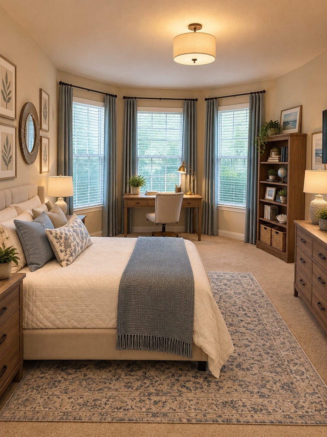 5406 Floral Valley Lane, Katy, TX 77449 Secondary Bedroom/Study with Bay Window virtual enhancement