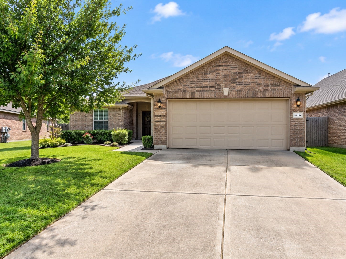 5406 Floral Valley Lane, Katy, TX 77449 Front Elevation virtual enhancement