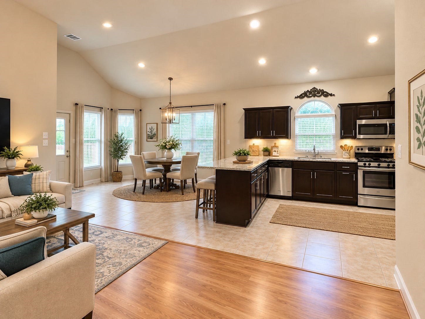 5406 Floral Valley Lane, Katy, TX 77449 Kitchen and Dining virtual enhancement