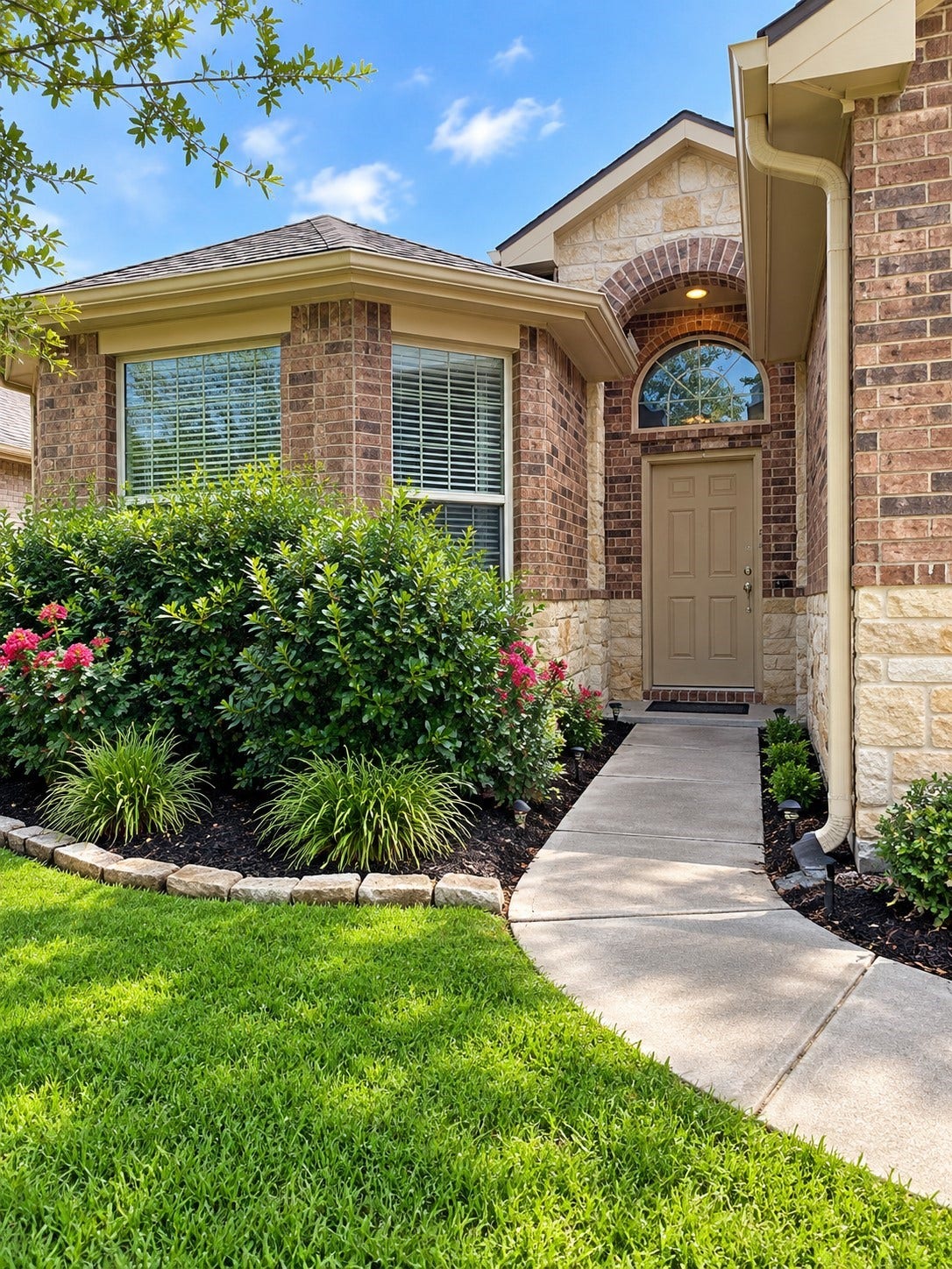 5406 Floral Valley Lane, Katy, TX 77449 Front Door and Sidewalk enhanced