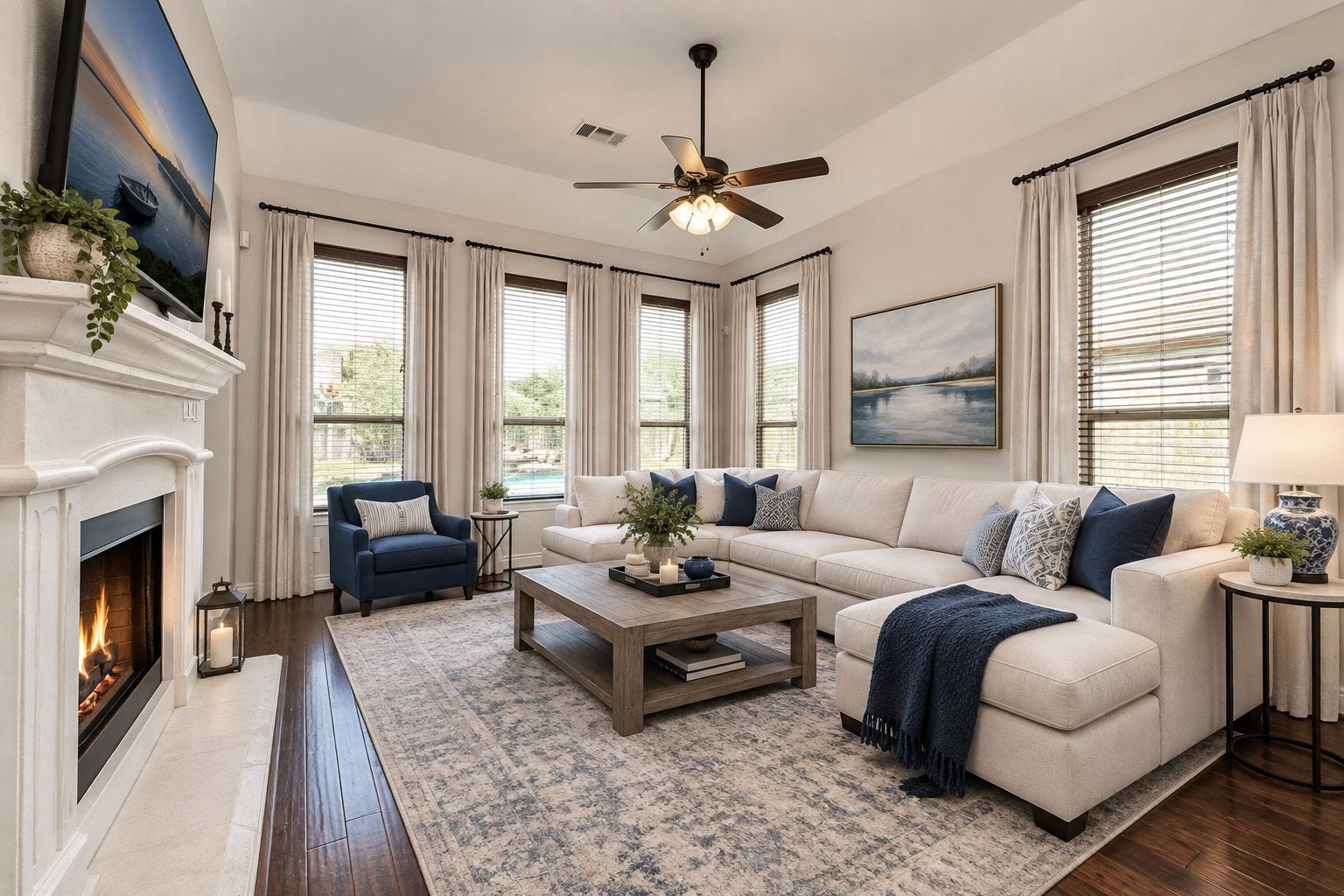 9422 Brannok Lane, Tomball, TX 77375 Virtually staged living room