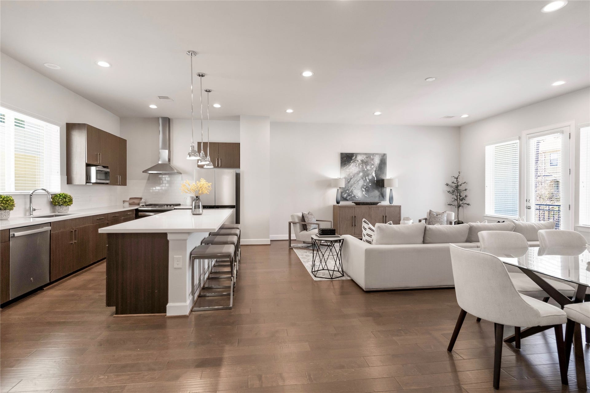 3111 La Branch Street, Houston, TX 77004 Open concept kitchen/dining/living.area