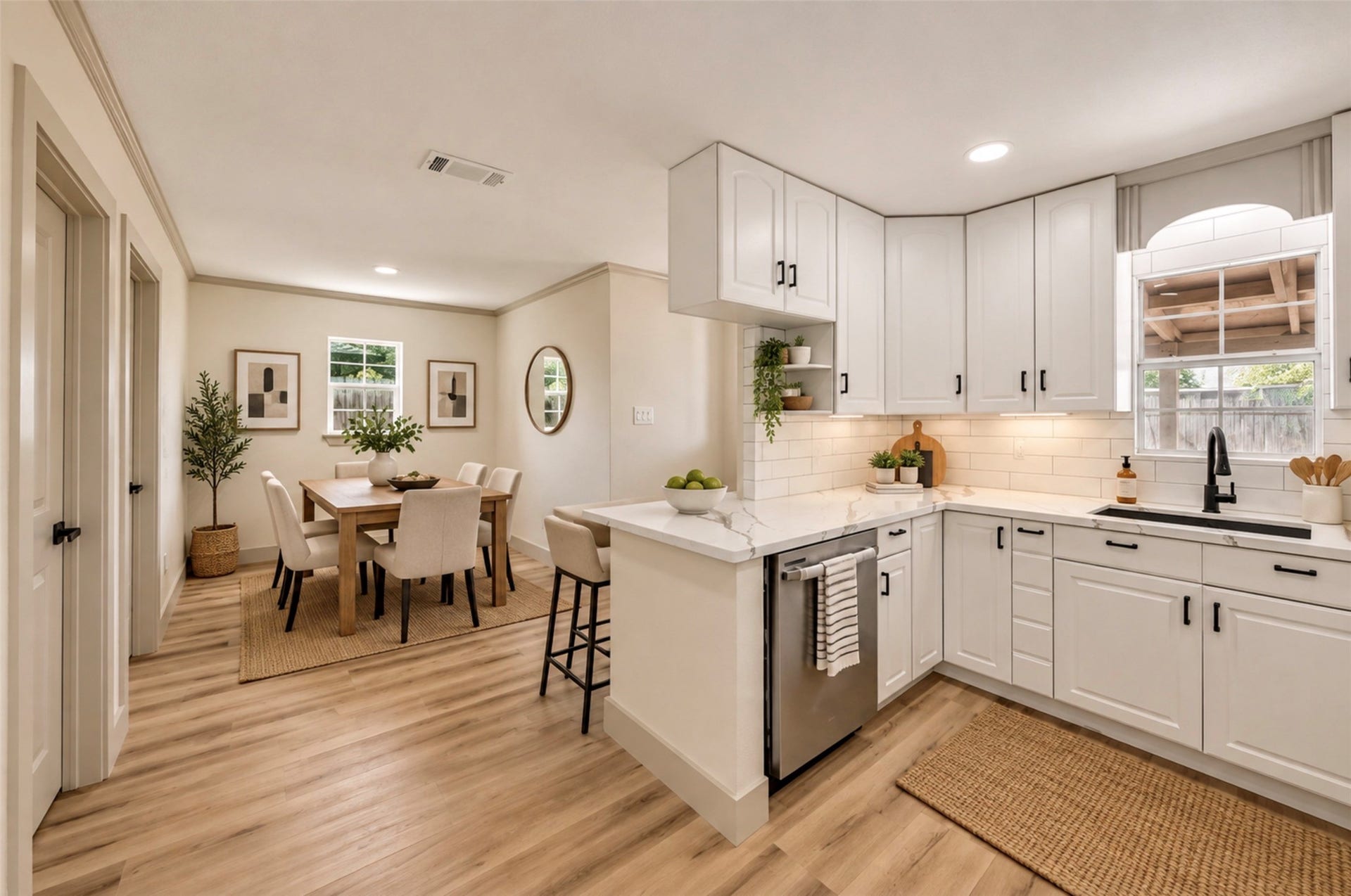 6638 Thornwall Street, Houston, TX 77092 Photoshopped/Enhanced Photo: Kitchen and dining room
