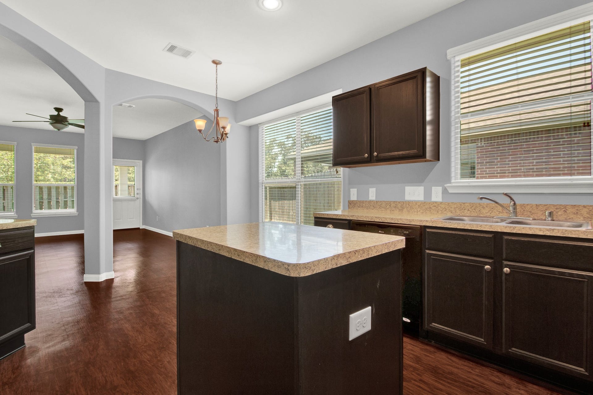 13425 Raintree Drive, Montgomery, TX 77356 Center island for meal prep and additional storage.