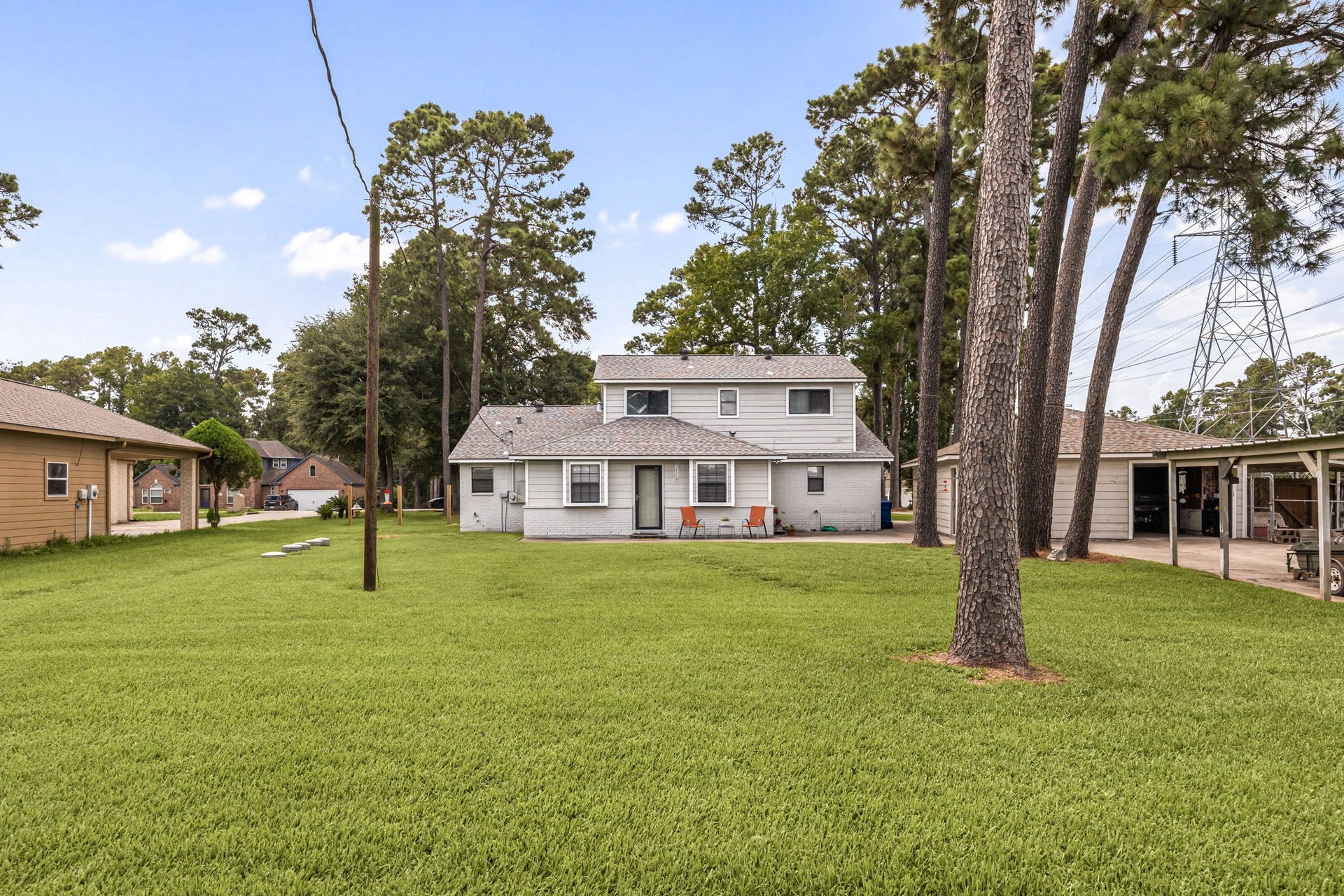 Expansive yard creates plenty of possibilities for recreation, gardening, or outdoor living.