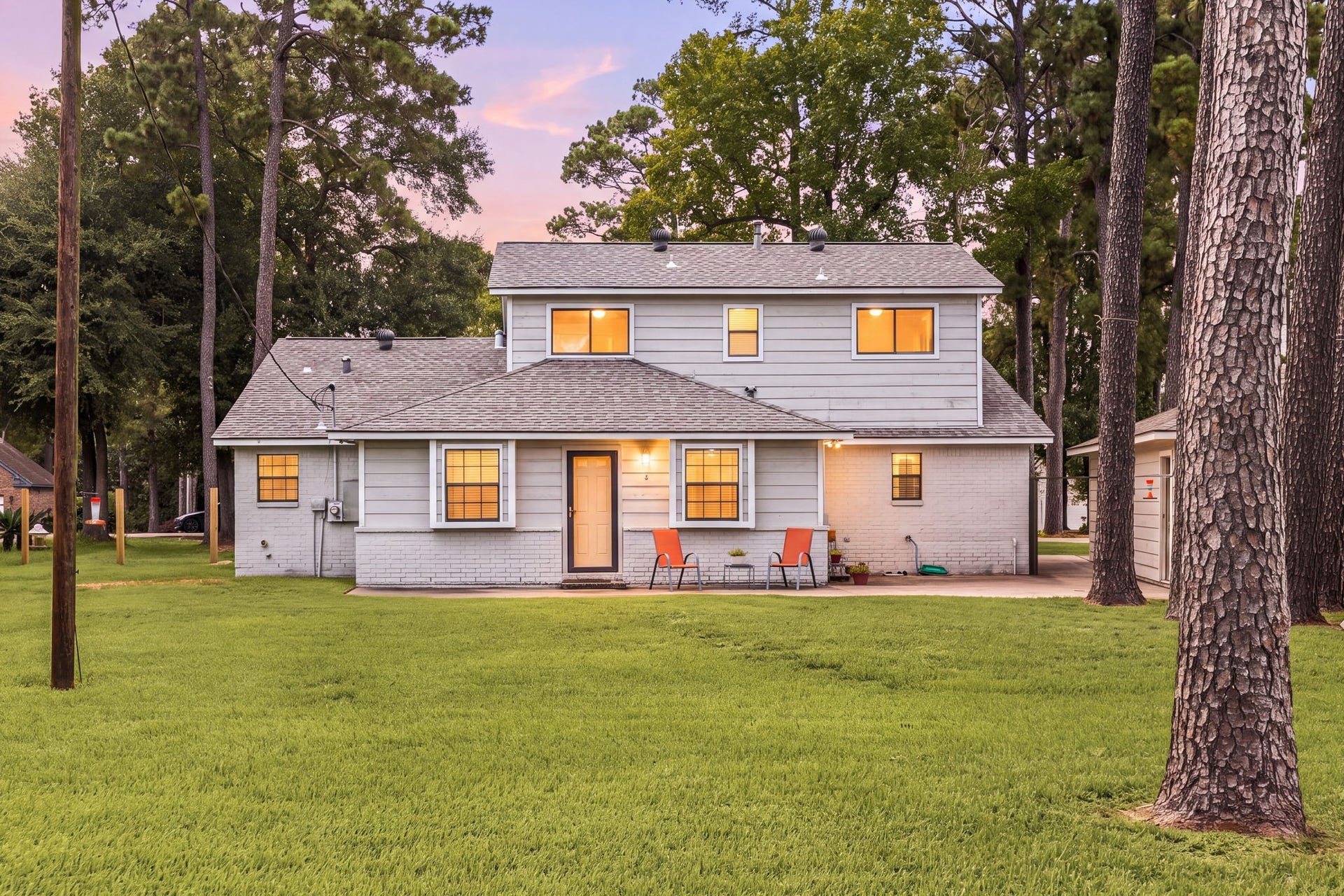 Spacious backyard and patio create plenty of room to enjoy the outdoors.