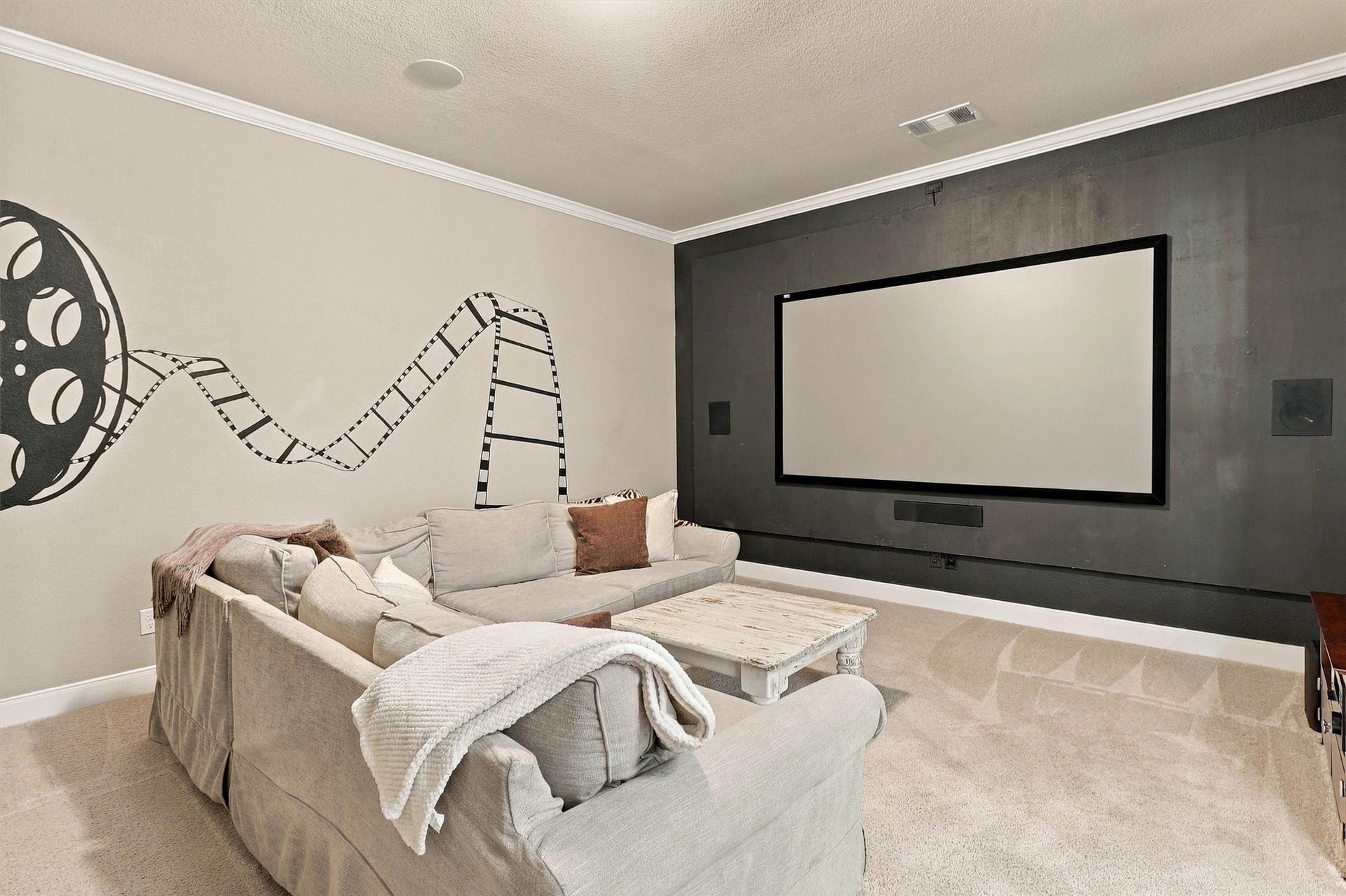 1407 Trails Of Katy Lane, Katy, TX 77494 Pop the popcorn and settle in. The downstairs study currently serves as a media room, and the projector and screen convey with the sale. Prefer a dedicated office? This flexible space easily converts back to a study.