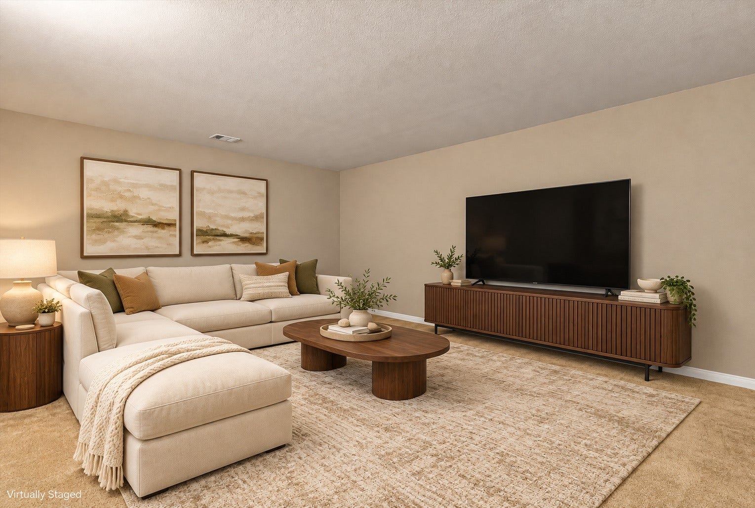 1407 Trails Of Katy Lane, Katy, TX 77494 Virtually Staged. Picture your next movie marathon here. This virtually staged view illustrates how the upstairs media room could accommodate comfortable lounge seating, a television console and a central gathering area. Furnishings and dcor shown are digitally added.