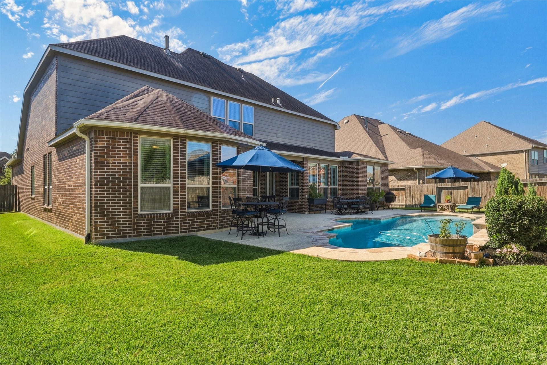1407 Trails Of Katy Lane, Katy, TX 77494 Picture the gathering: friends on the patio, dinner beside the pool and a movie waiting inside. This final view brings the entertainers lifestyle together. Schedule a private tour of 1407 Trails of Katy Lane and experience how the spaces connect.