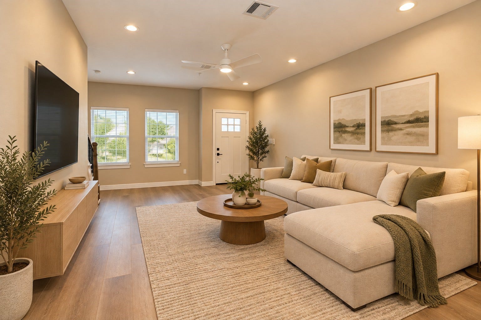 3248 Creekmont Drive, Houston, TX 77091 staged living room