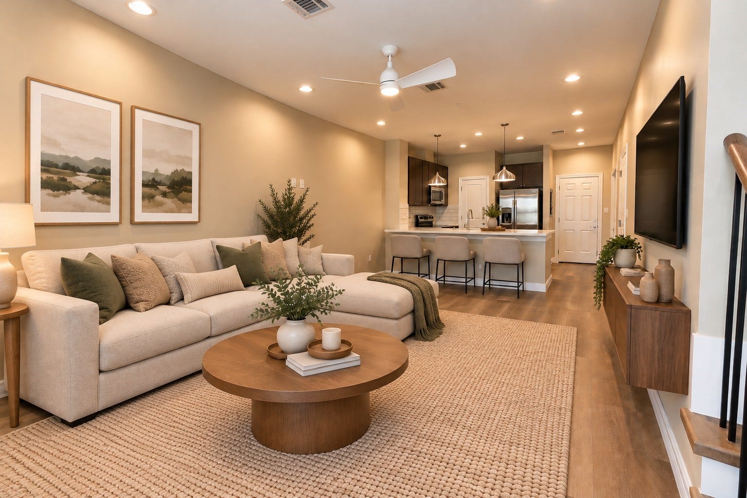 3248 Creekmont Drive, Houston, TX 77091 staged living room