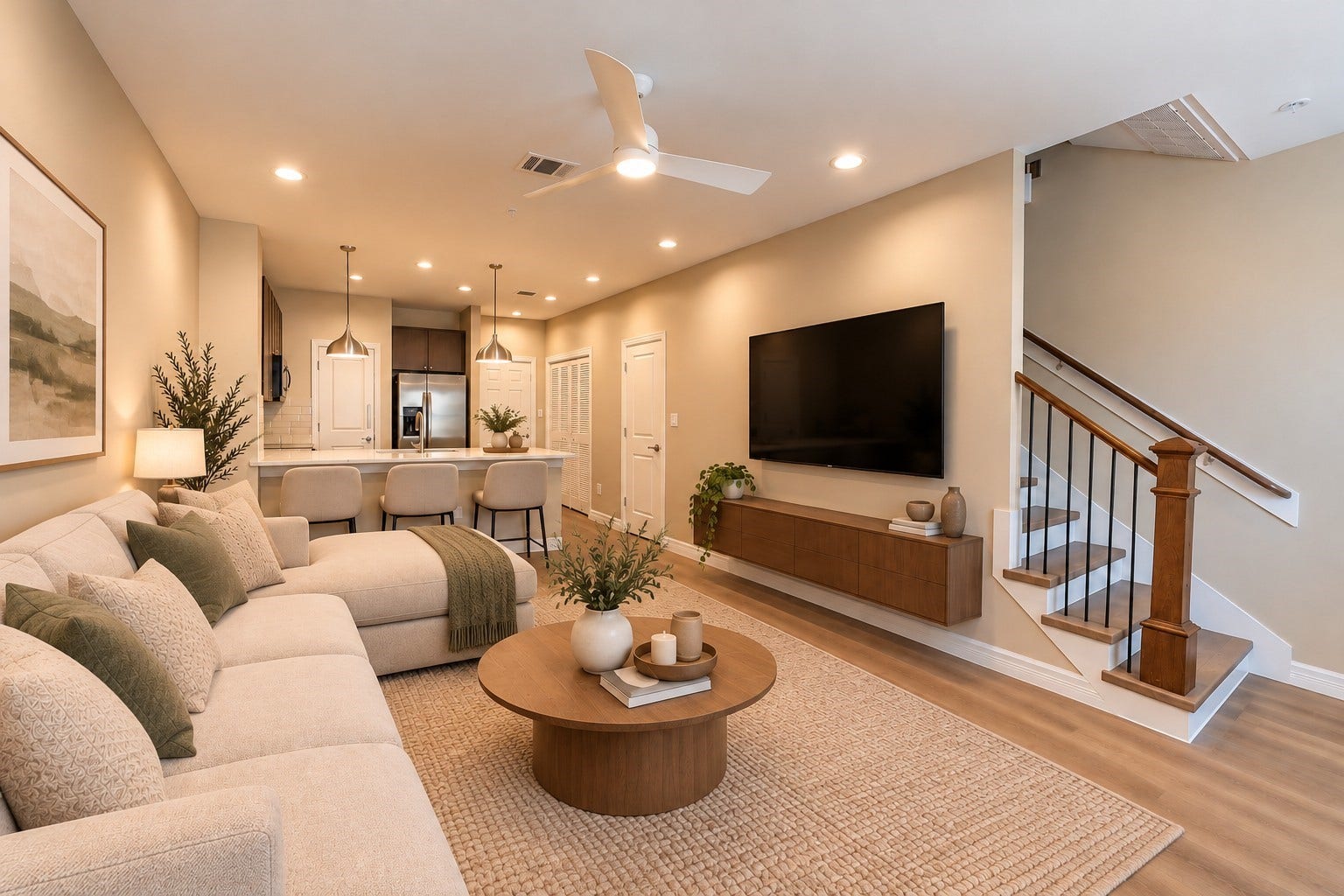 3248 Creekmont Drive, Houston, TX 77091 staged living room