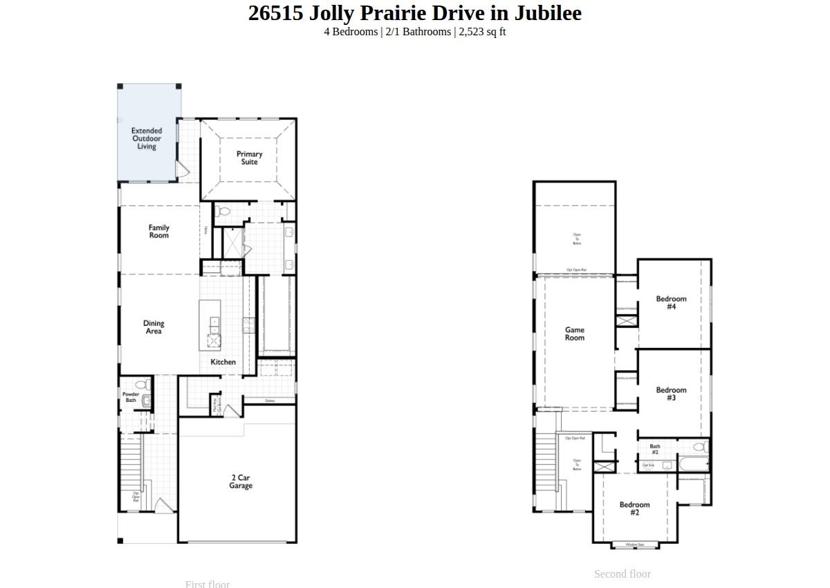 26515 Jolly Prairie Drive, Hockley, TX 77447 Spec Floorplan