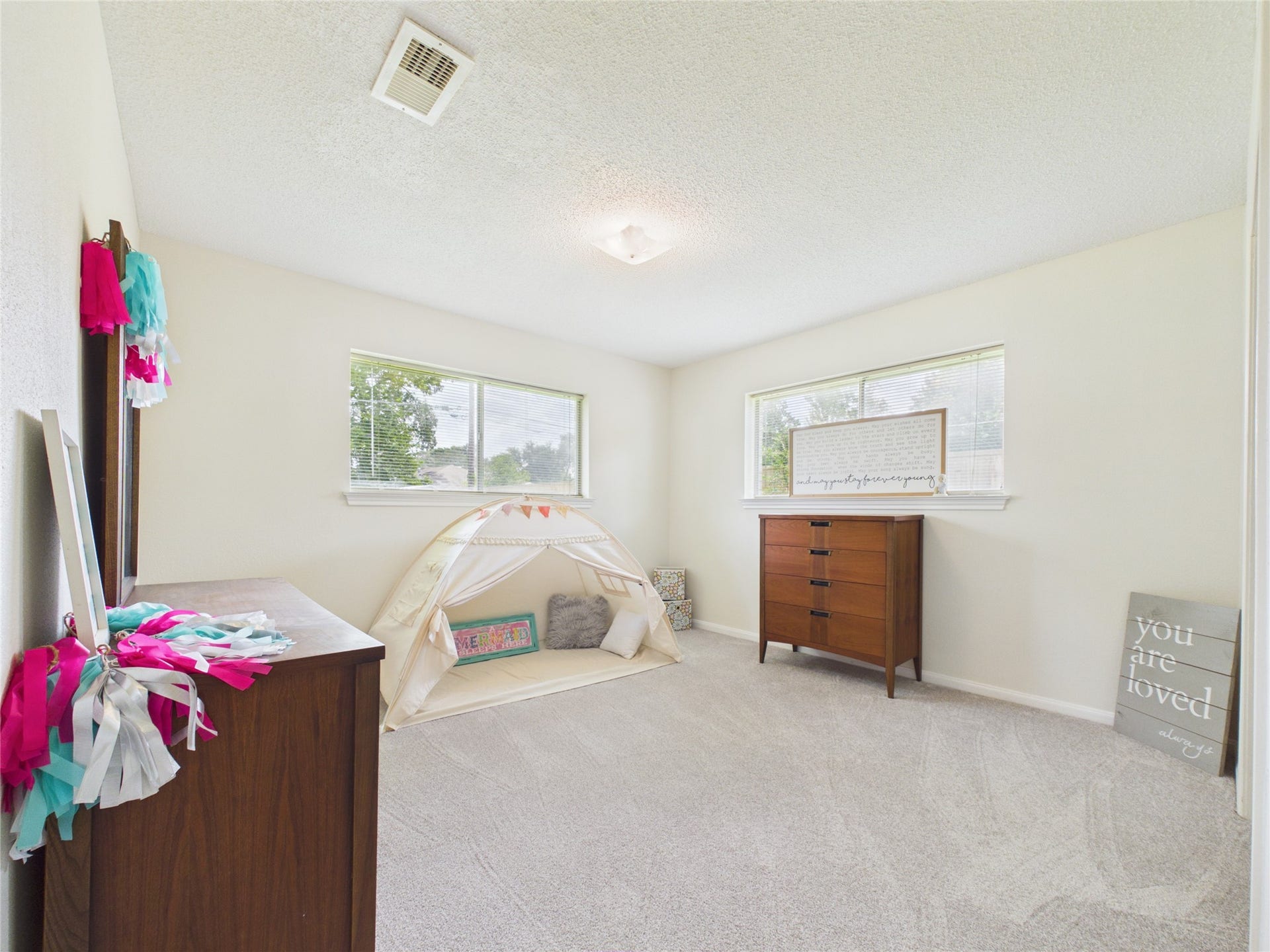 1909 Tracy Lynn Lane, Alvin, TX 77511 Secondary bedroom #2; new carpet and great natural light;