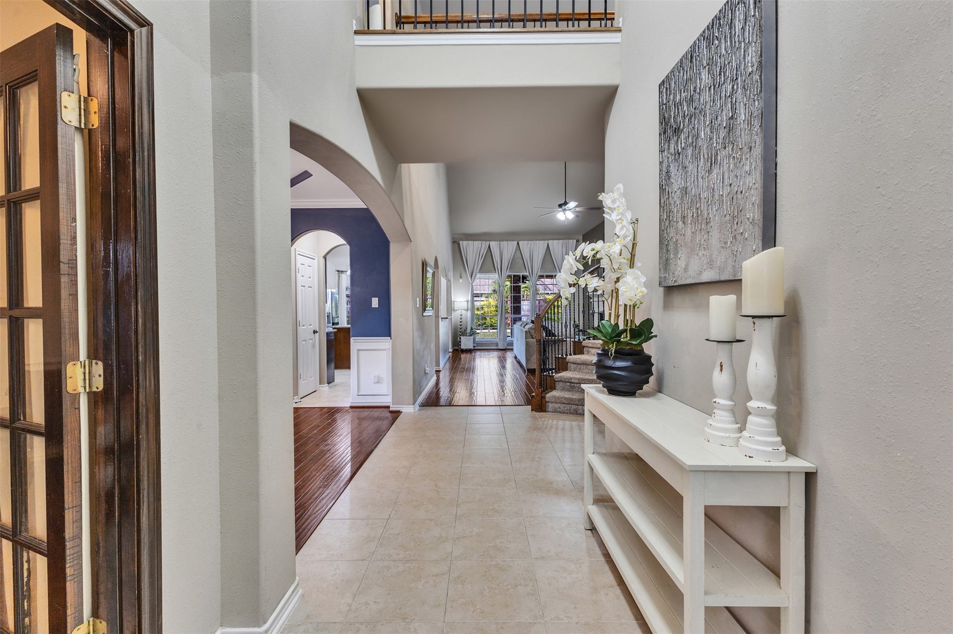 A grand entrance welcomes you home, setting the stage for the beautiful spaces ahead.