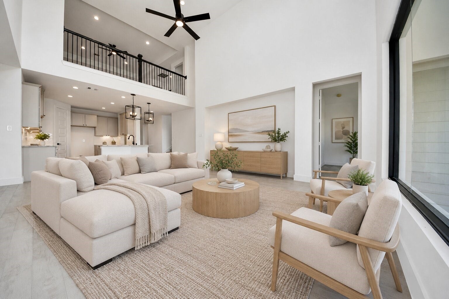 5914 Fox Peak Lane, Richmond, TX 77469 Virtually Staged - Living Room. Sample photo of completed home with similar floor plan. Actual colors and selections may vary.
