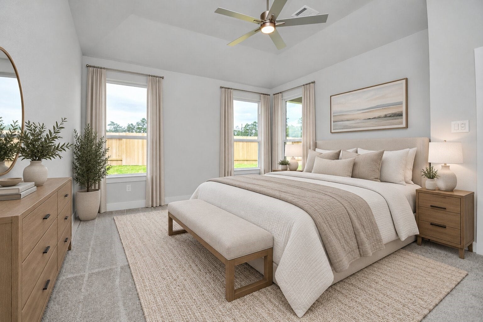 5914 Fox Peak Lane, Richmond, TX 77469 Virtually Staged - Primary Bedroom. Sample photo of completed home with similar floor plan. Actual colors and selections may vary.