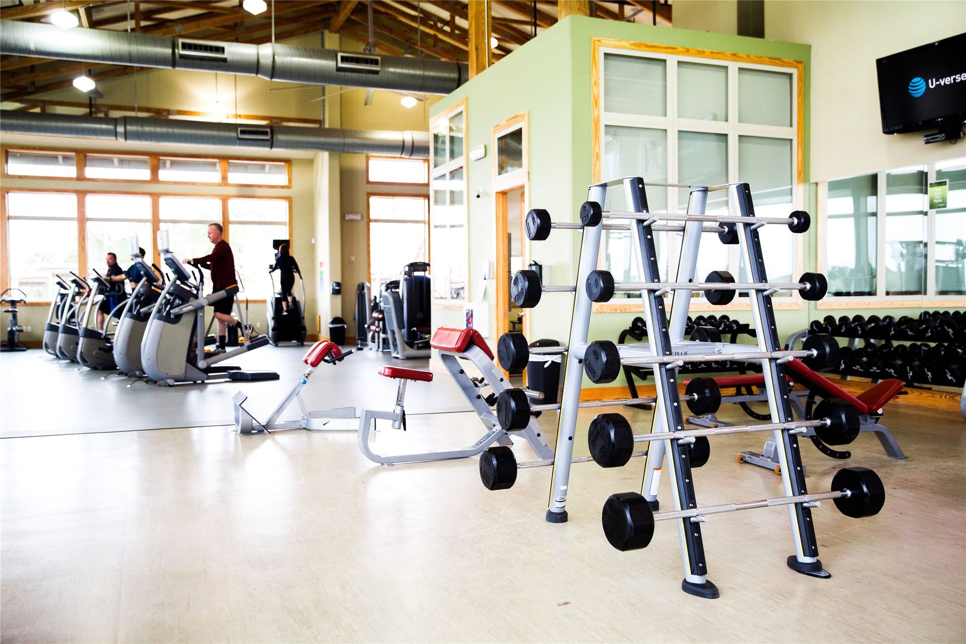 27707 Lakeway Trail Lane, Fulshear, TX 77441 Staying fit is fun in Cross Creek Ranch because it is so convenient. The on-site 6,500-square-foot gym rivals any chain facility, and Cross Creek Ranch residents can use it FREE of charge.
