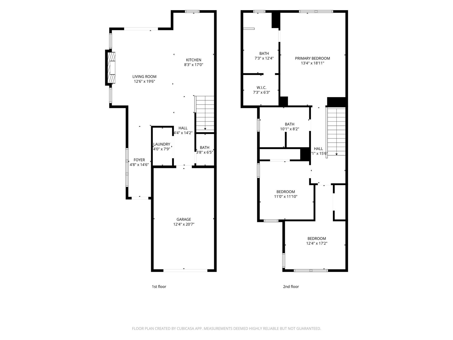 6711 Crestmont Street, Houston, TX 77033 Spacious two-story home featuring an inviting open-concept living room and kitchen on the first floor, complemented by a convenient laundry area and a large garage. The second floor boasts a generous primary bedroom with an en-suite bath and walk-in closet, plus two additional bedrooms and a shared bathroom.
