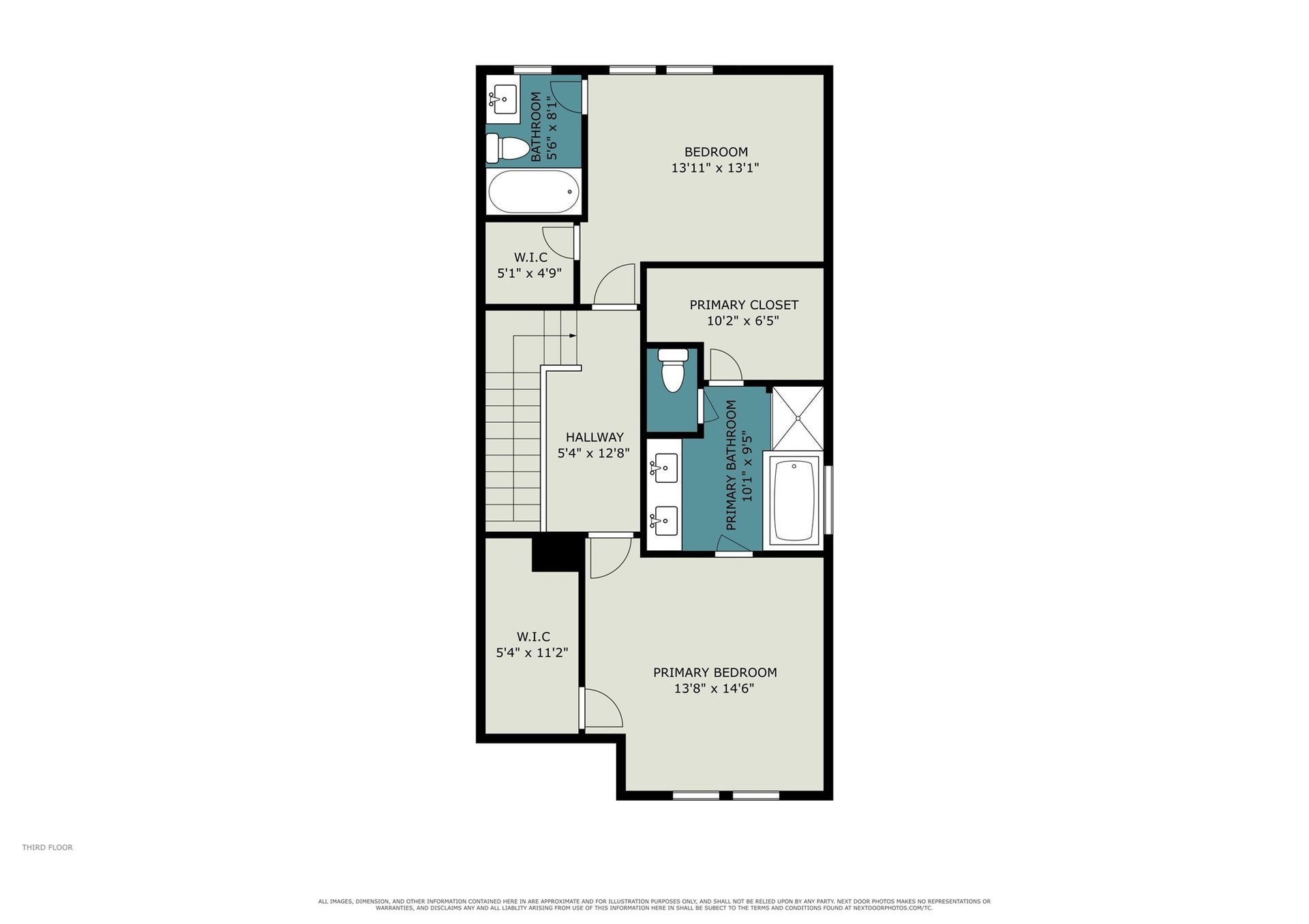 1156 Wycliffe Drive, Houston, TX 77043 Floor Plan - Third Floor.