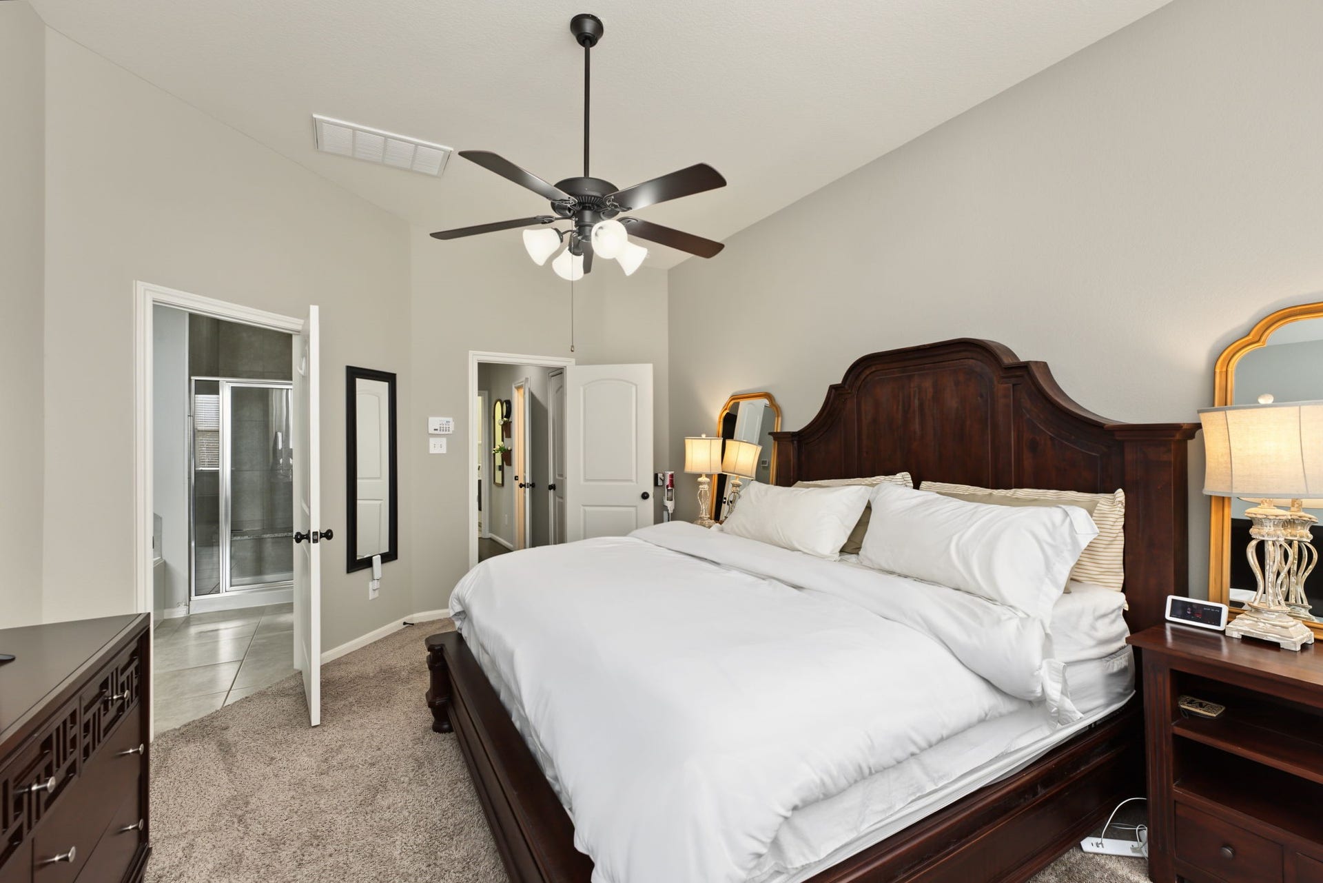 178 Biltmore Loop, Montgomery, TX 77316 Enjoy a relaxing bedroom retreat with a comfortable layout, ceiling fan, and soft natural light for a peaceful end to your day.