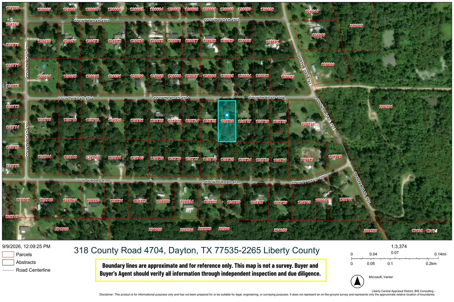 318 County Road 4704, Dayton, TX 77535 Appraisal District Map