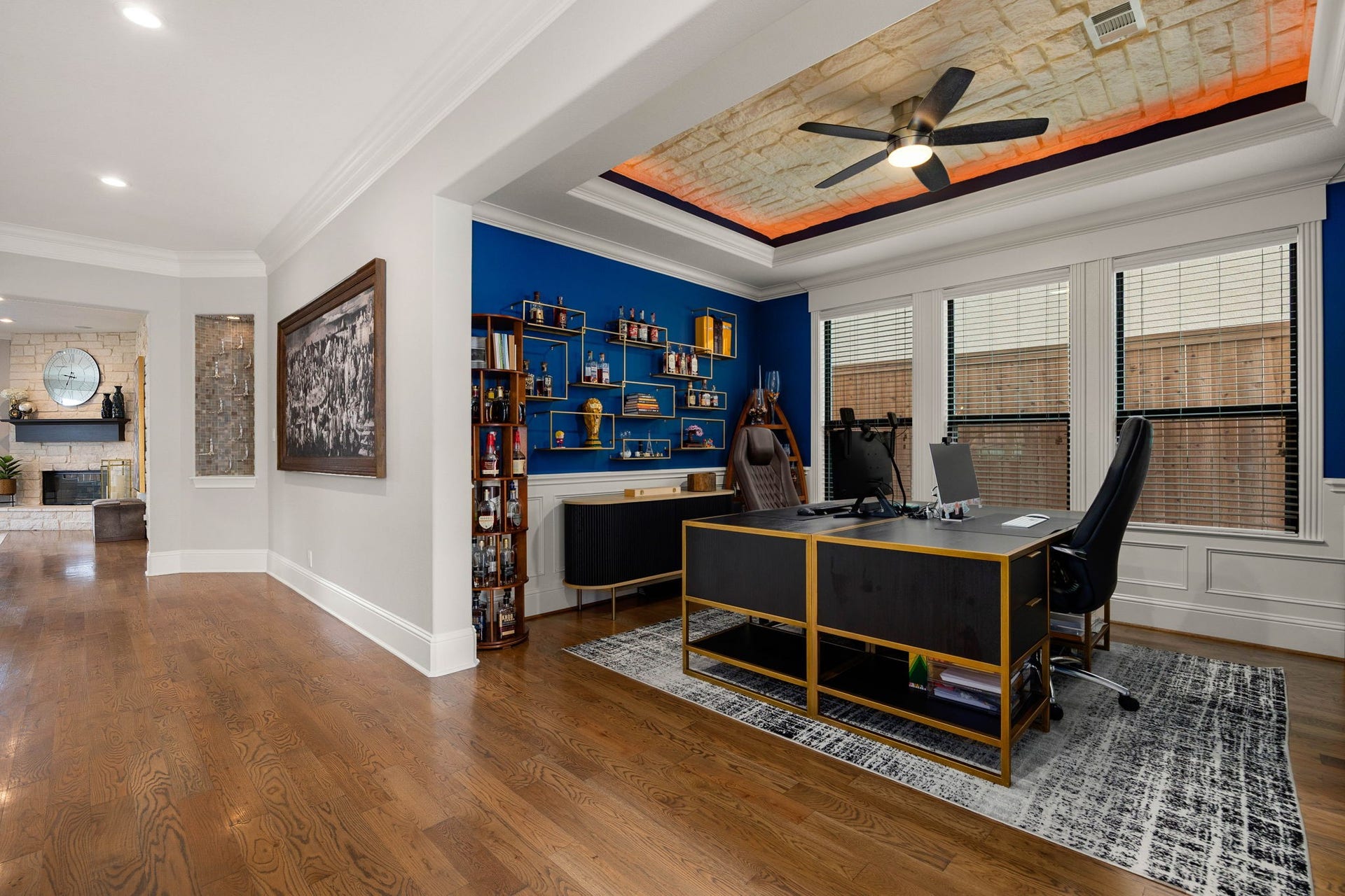 1847 Candlelight Place Drive, Houston, TX 77018 Formal dining room - currently being used as a dual home office.