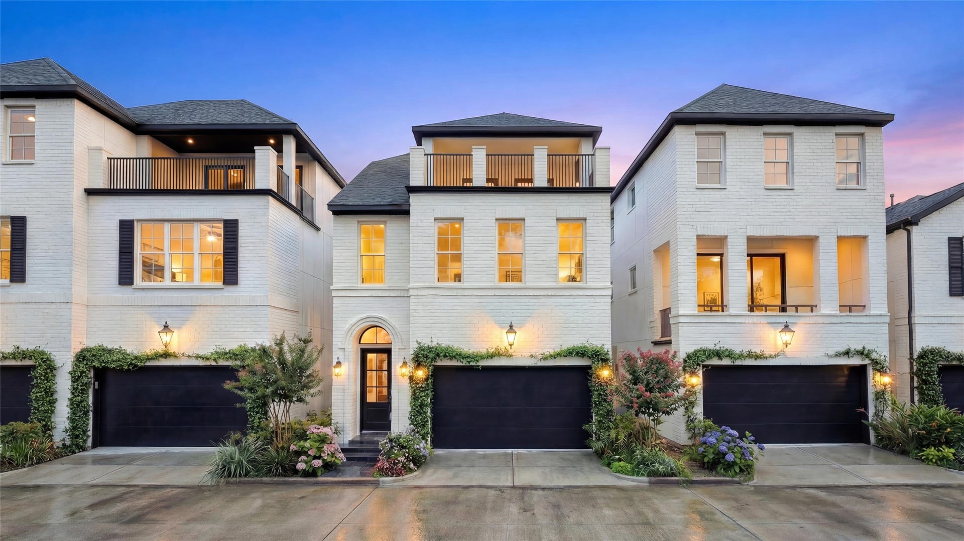 5920 Cottage Grove Lake Drive, Houston, TX 77007 gorgeous white painted brick exteriors