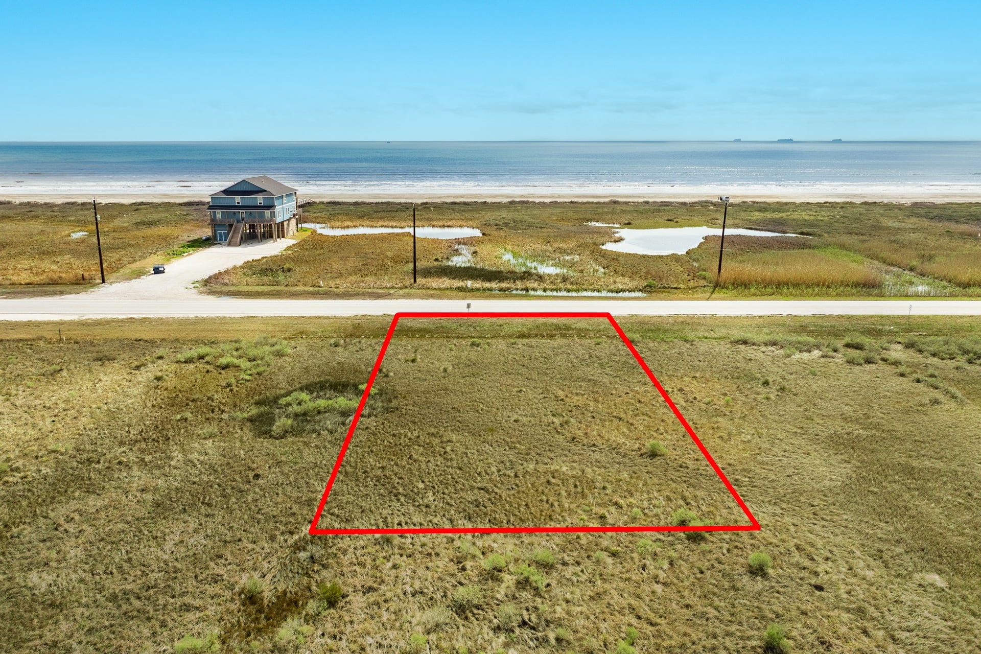 5643 Bluewater Highway, Freeport, TX 77541 Positioned just across from the beach, this property offers direct access to miles of sandy shoreline. A rare opportunity to build in a serene coastal setting with sweeping water views.