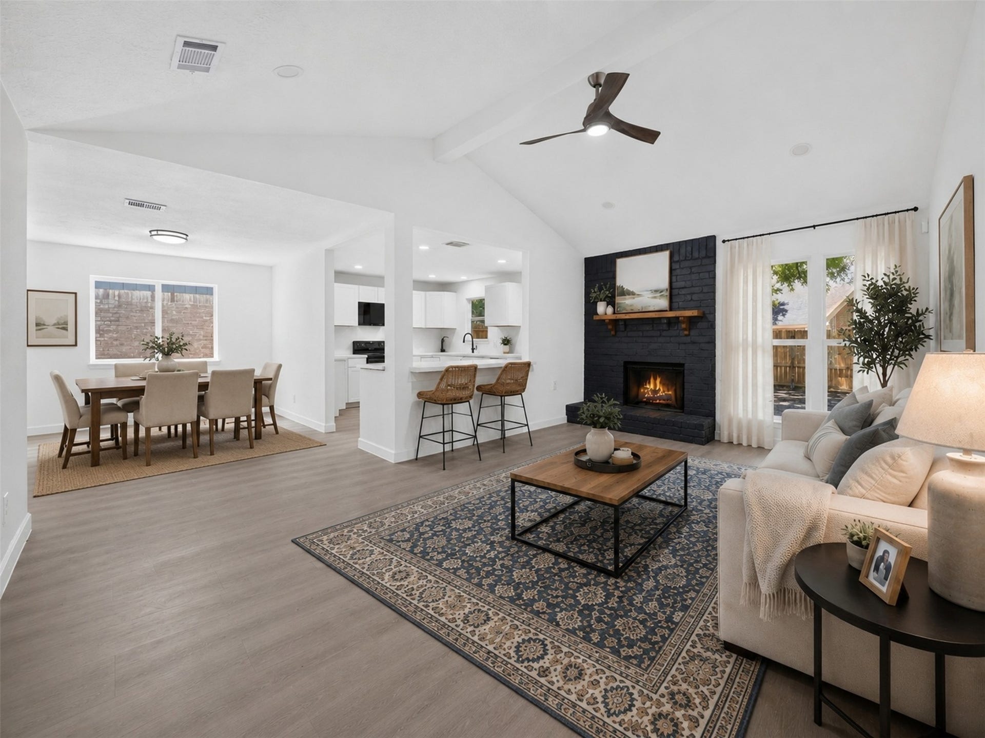 Living Dinning Combo Digitally Staged