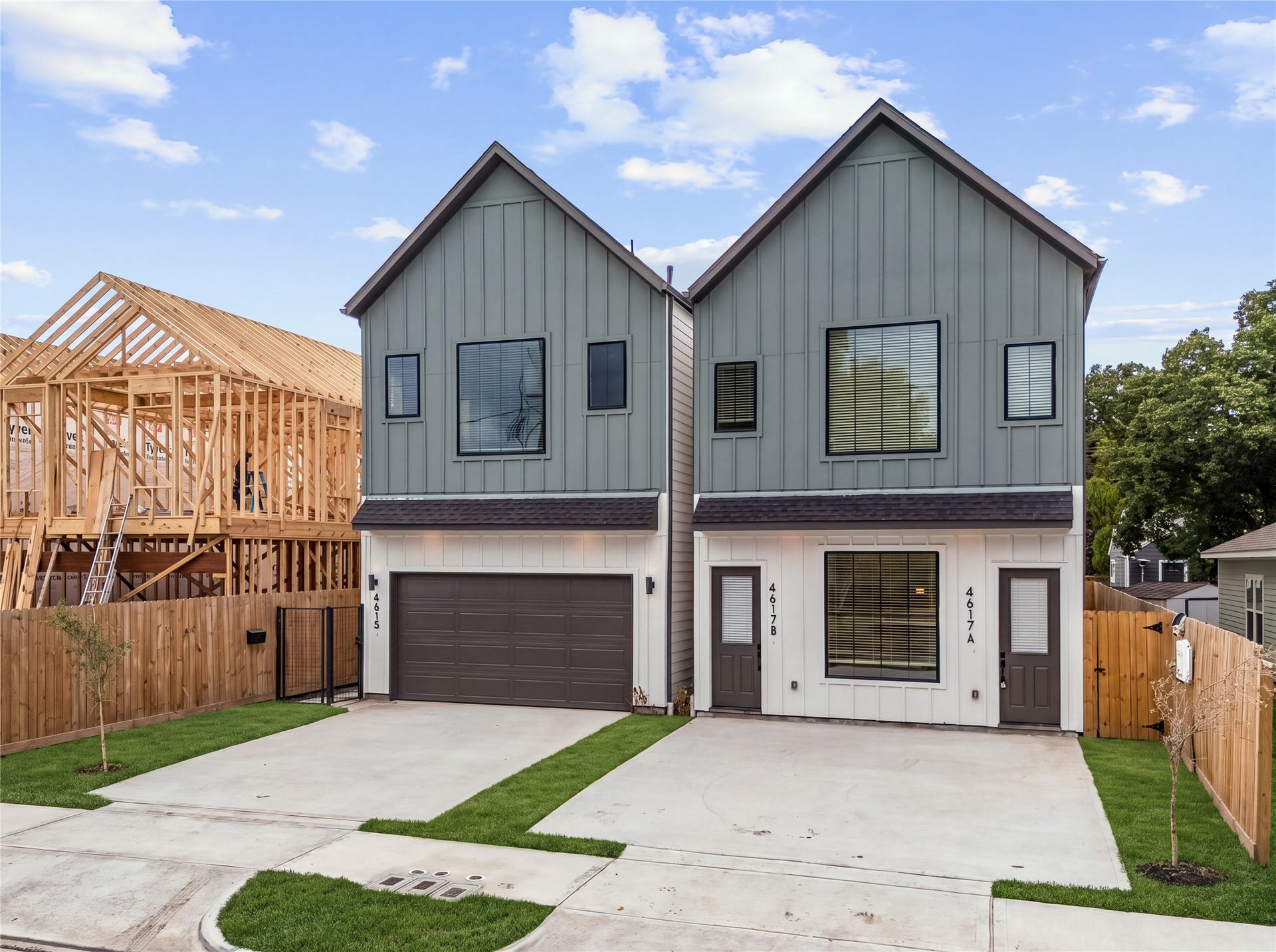 4615 Buck Street, Houston, TX 77020 Fresh architectural design combining low-maintenance siding with a private gated entry.
