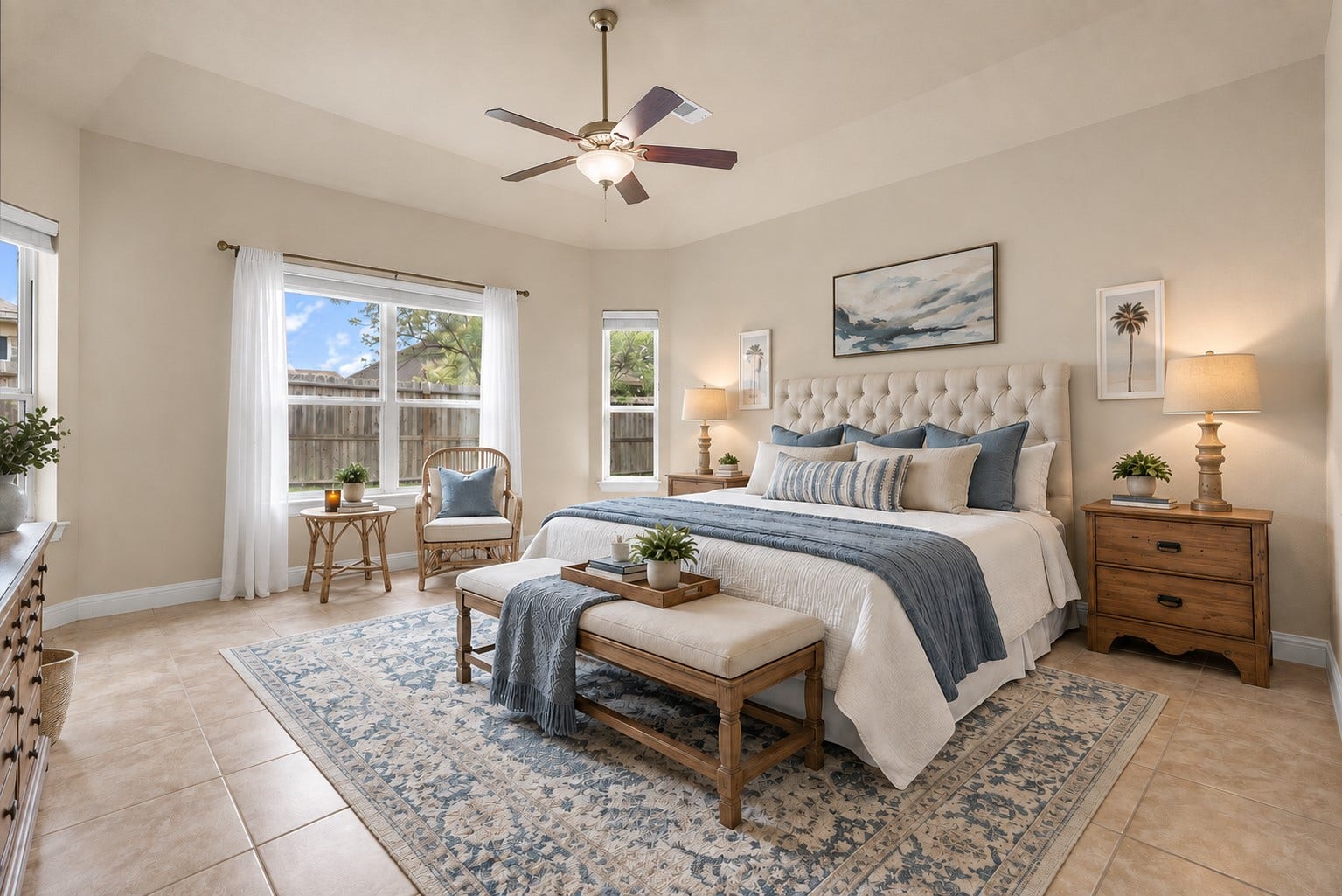 1413 Coffee Mill Court, League City, TX 77573 The spacious primary bedroom offers a peaceful retreat complete with a private en-suite bath.