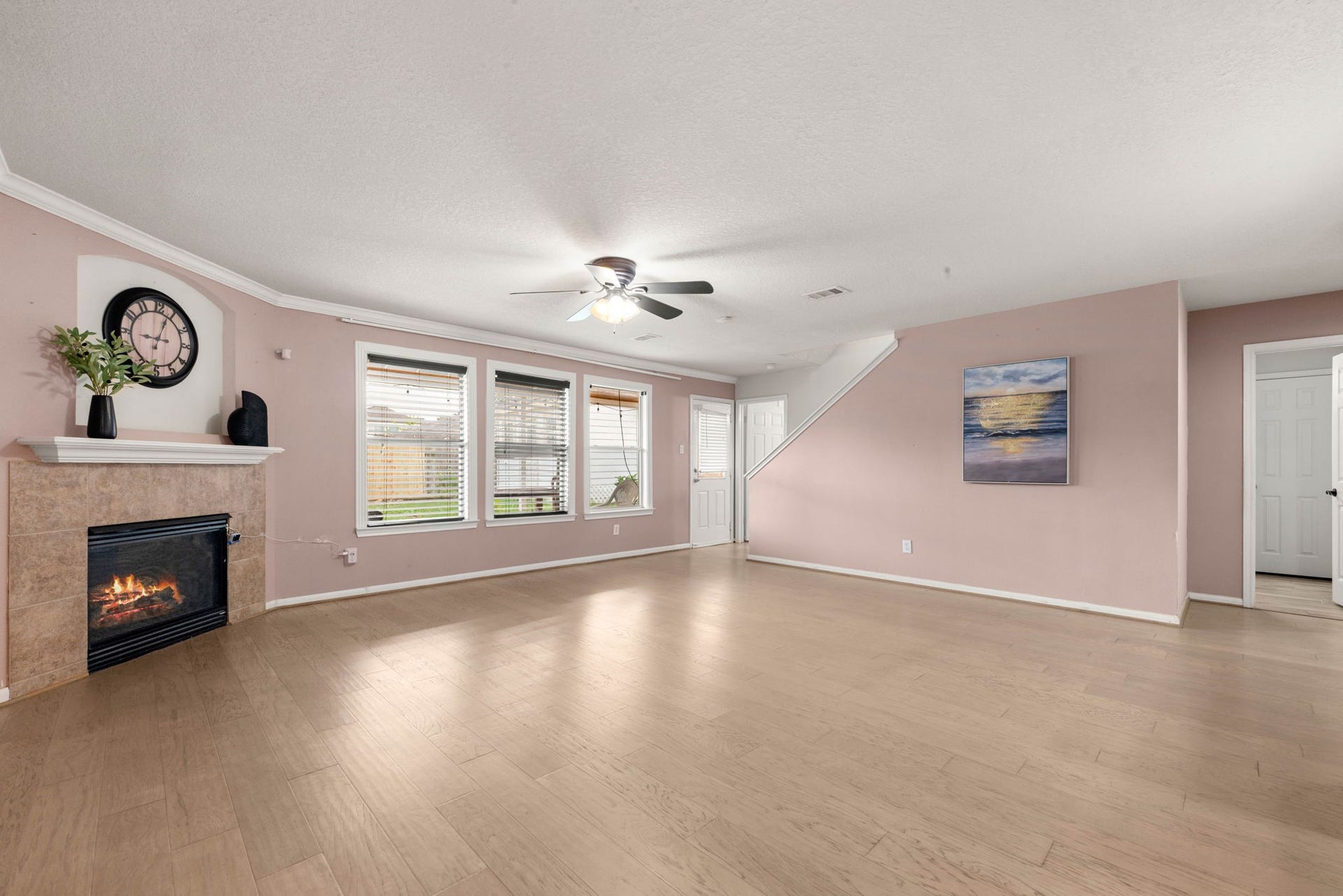 Spacious open-concept living area designed for comfortable everyday living and entertaining.